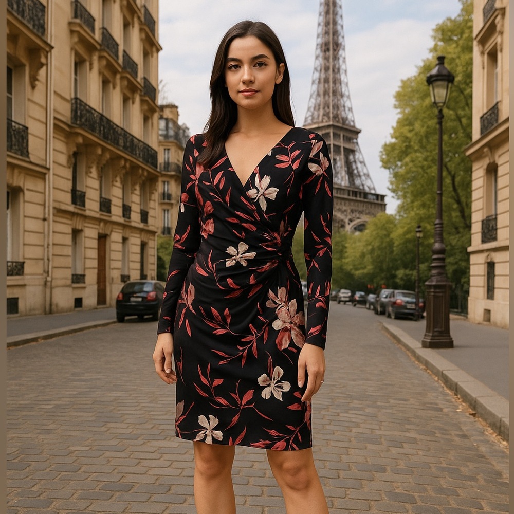American Living Surplice Floral dress sep sale